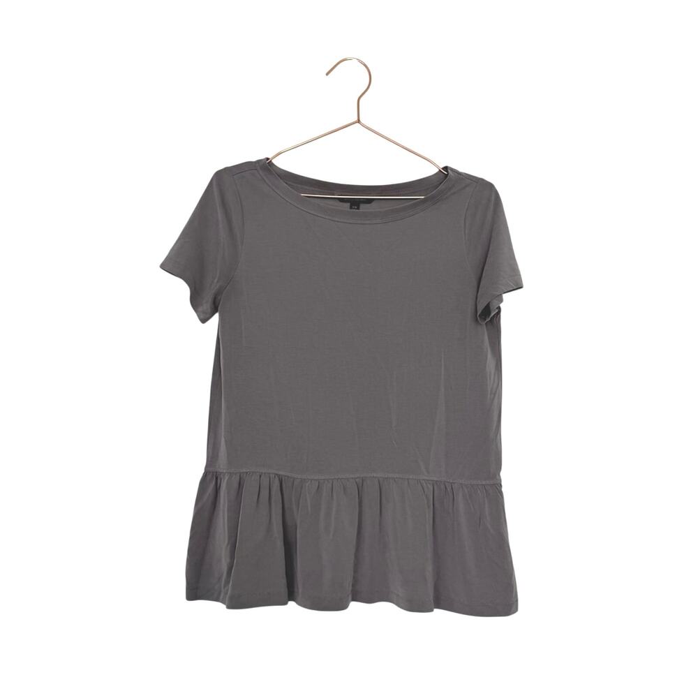 Banana Republic gray peplum Short Sleeve Top